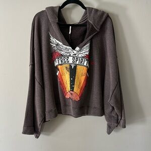 Free People Cropped Hoodie